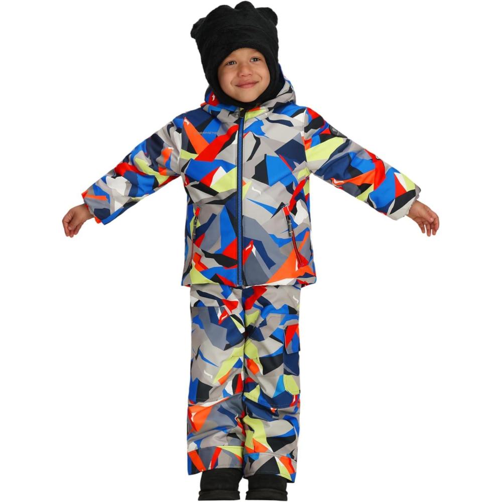 imageObermeyer Girls Ashor Jacket ToddlerLittle Big KidGrey  Blue Kaleidoslope