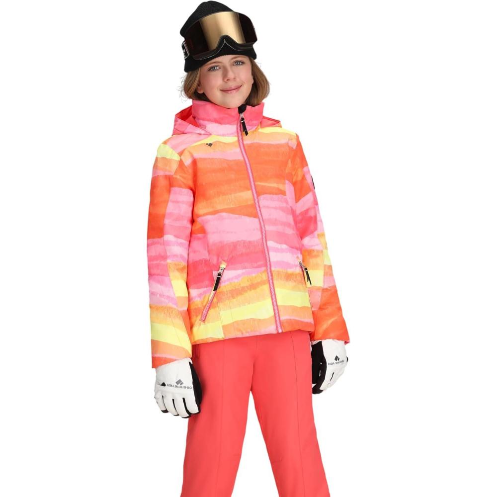 imageObermeyer Rylee Print Jacket Teen GirlsPink Mountain Sunrise