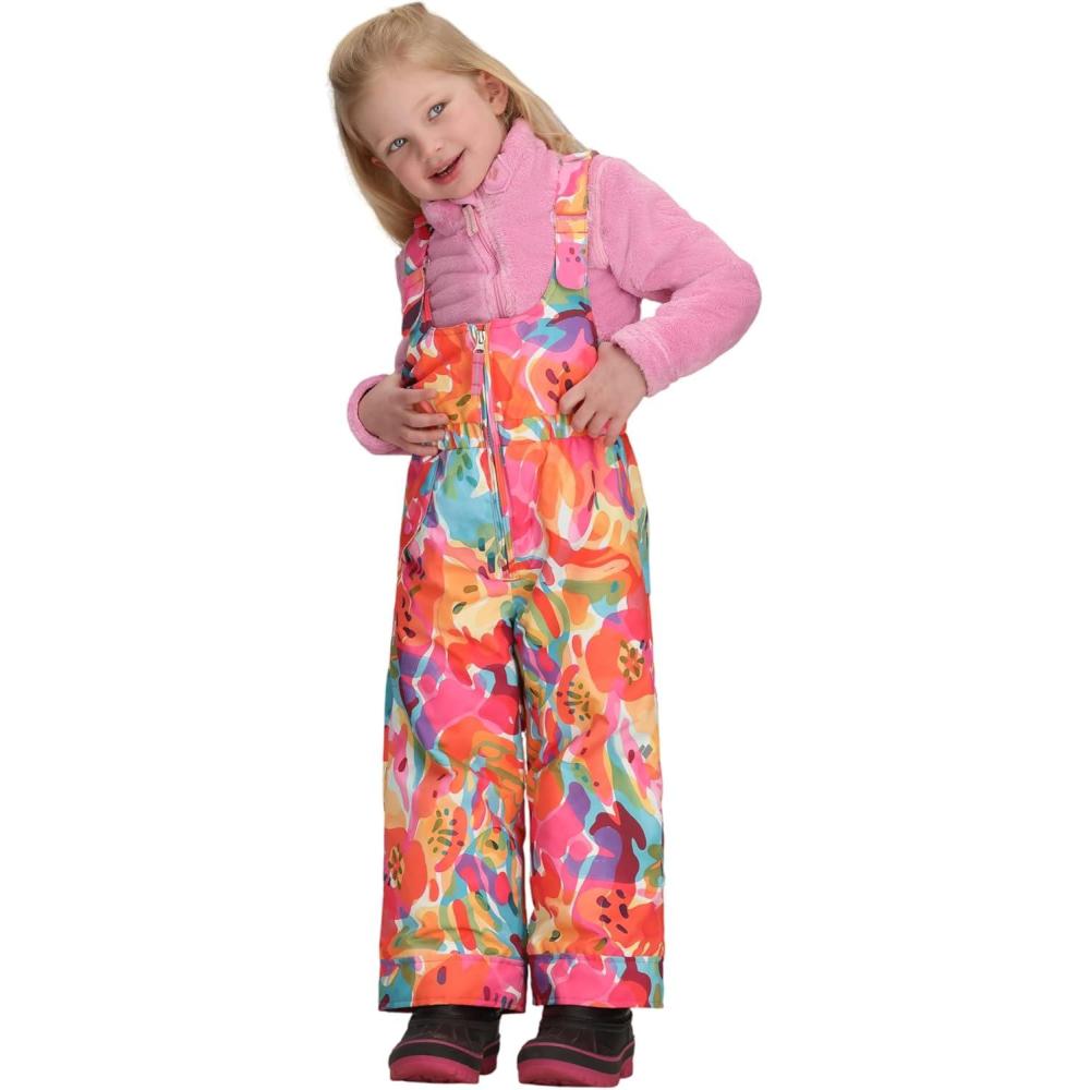 imageObermeyer Snoverall Print Bib Pants Kids GirlsPink Passion Palette
