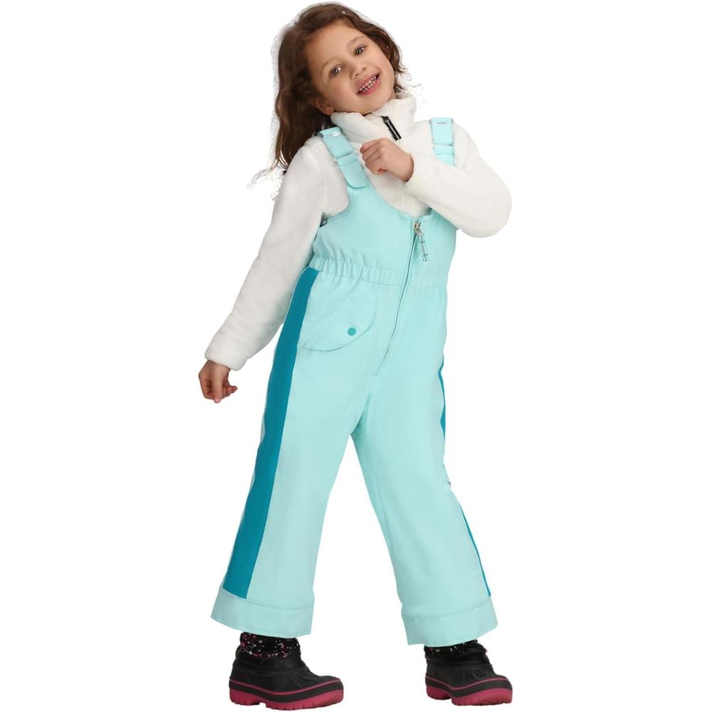 imageObermeyer Snoverall Stripe Bib Pants  Kids GirlsBeary Blue