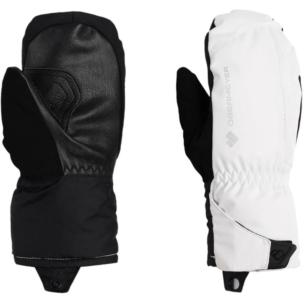 imageObermeyer Teens Molten Mitten with Heat Pack Pocket Waterproof and Breathable for Snow and SkiWhite