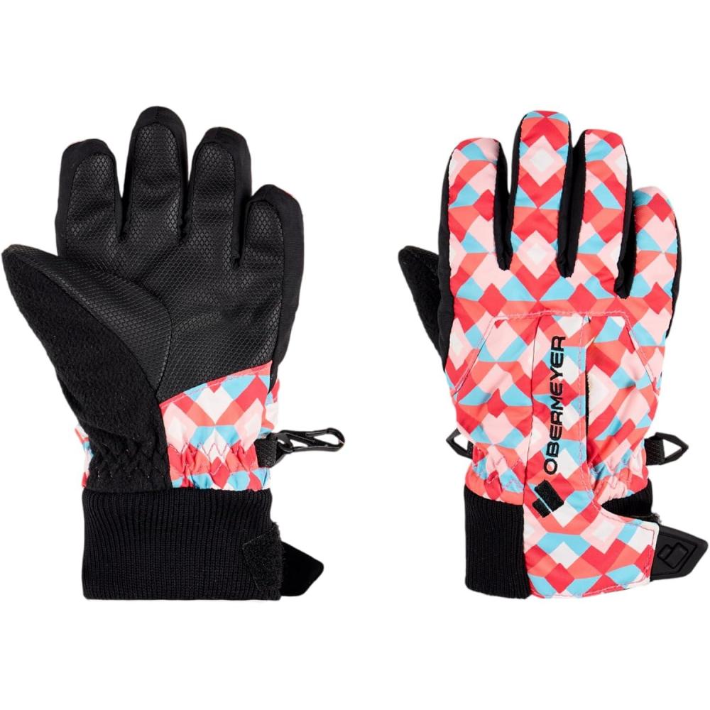 imageObermeyer Thumbs Up Glove  Kids Unisex Boys ampamp GirlsPink Graphic Heart