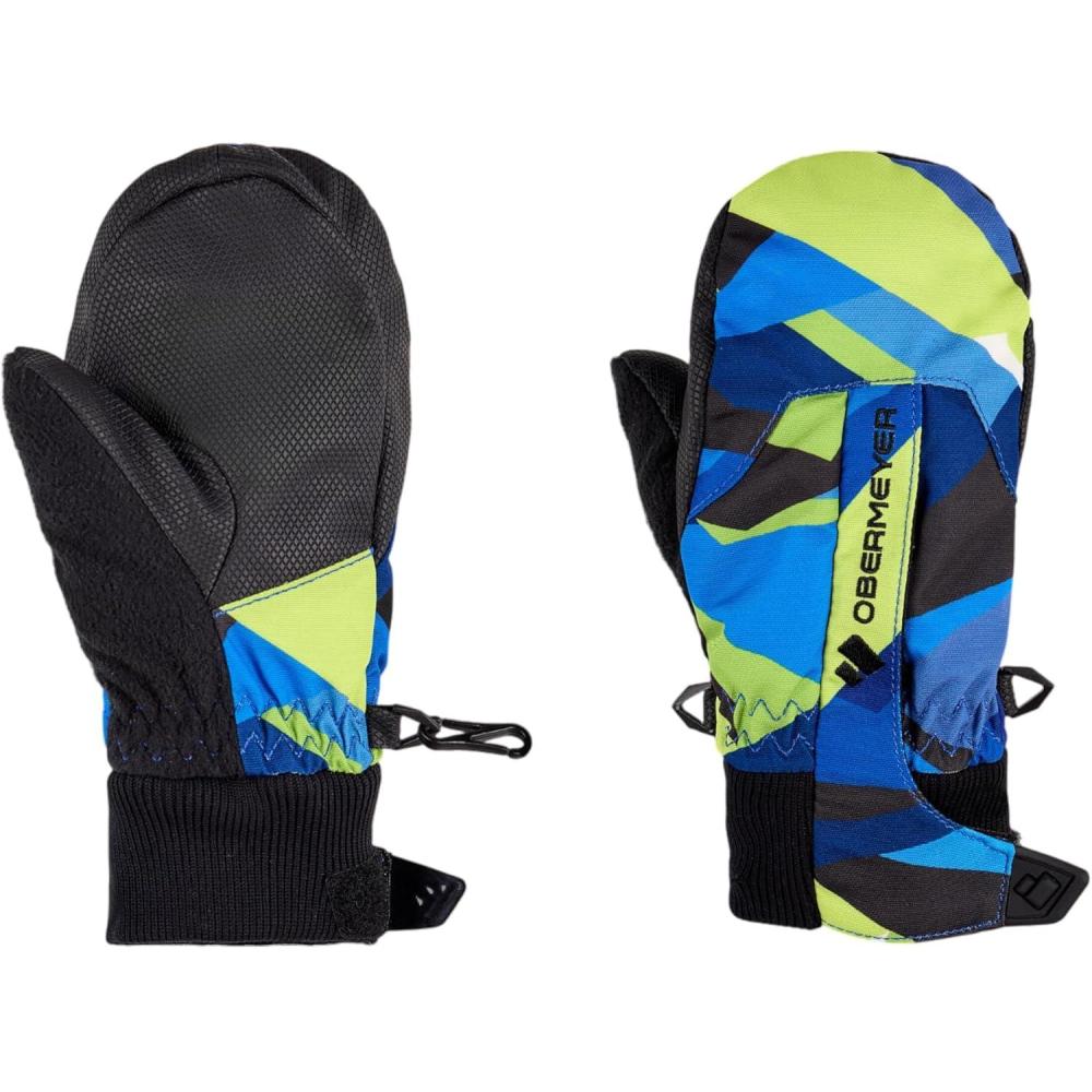 imageObermeyer Thumbs Up Print Mitten  Kids Unisex Boys ampamp GirlsKaslope Blue