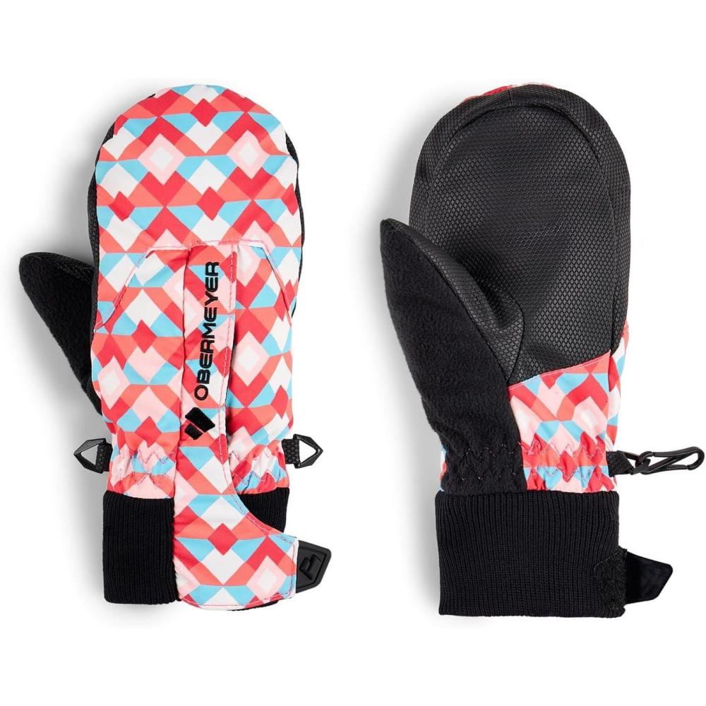 imageObermeyer Thumbs Up Print Mitten  Kids Unisex Boys ampamp GirlsPink Graphic Heart