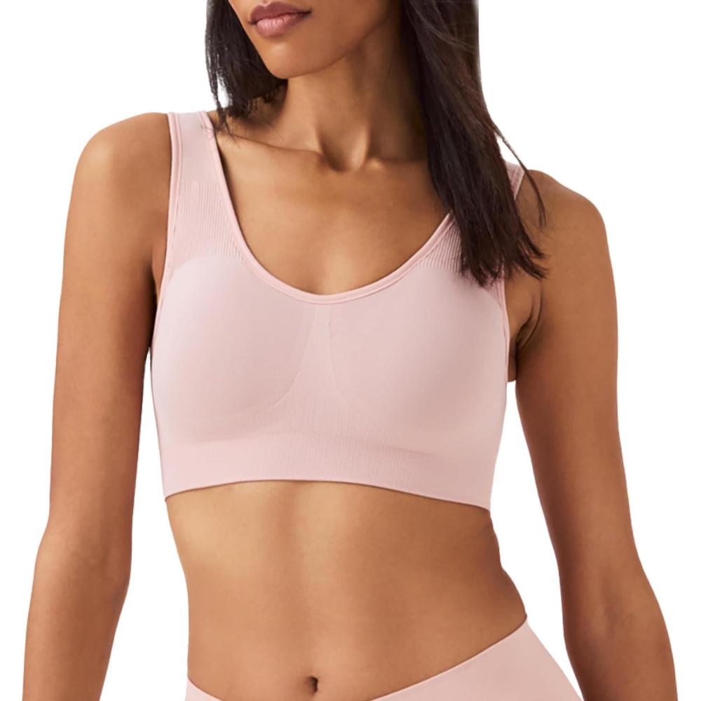 imageSPANX Breast of Both Worlds Reversible Comfort Bra  Wireless Seamless Bra  Reversible Design  WireFree ComfortGreyVintage Rose