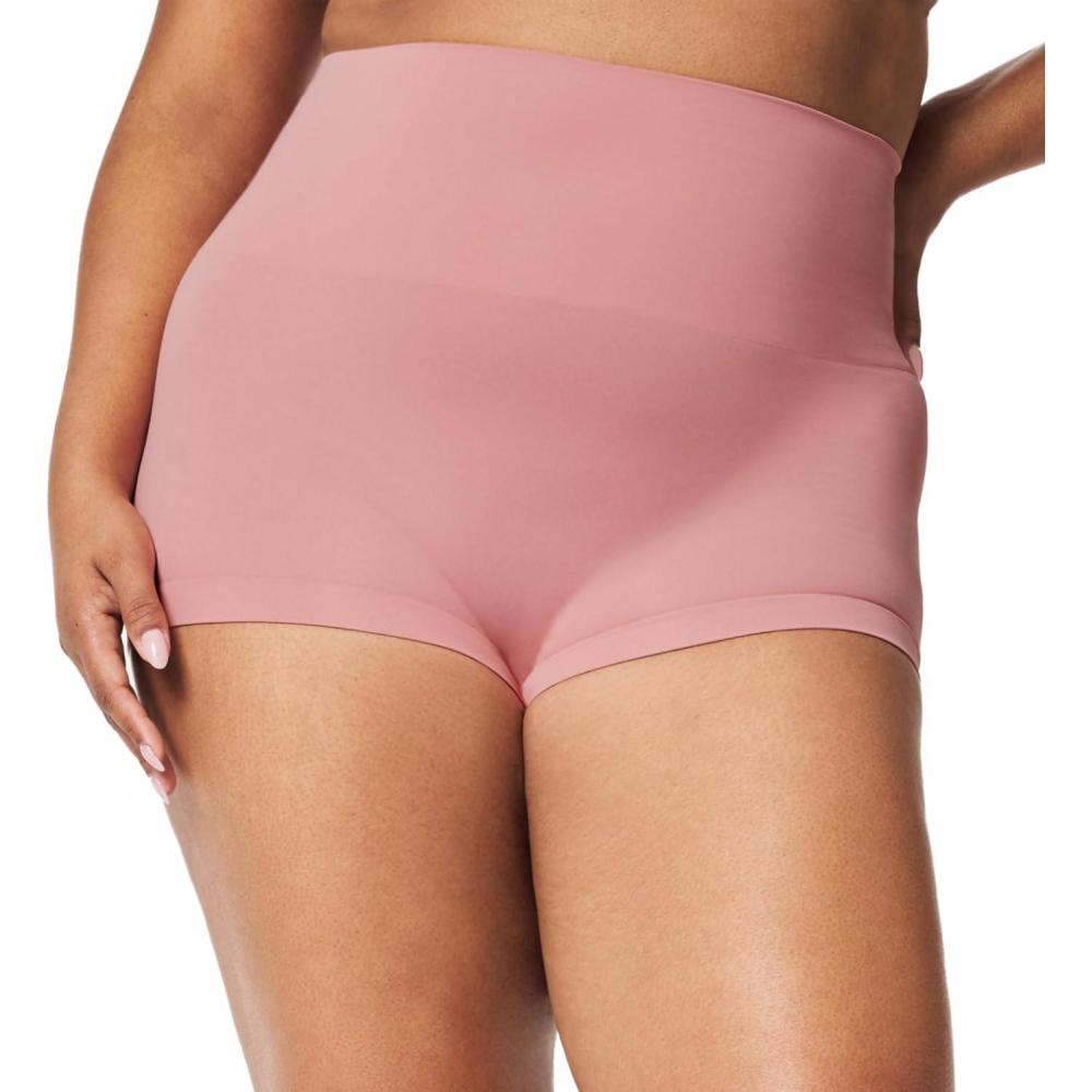 imageSPANXshape ExtraOrdinary Boyshort  Sculpting Compression  Womens Shapewear Underwear  Recycled Nylon Fabric BlendCamellia Pink