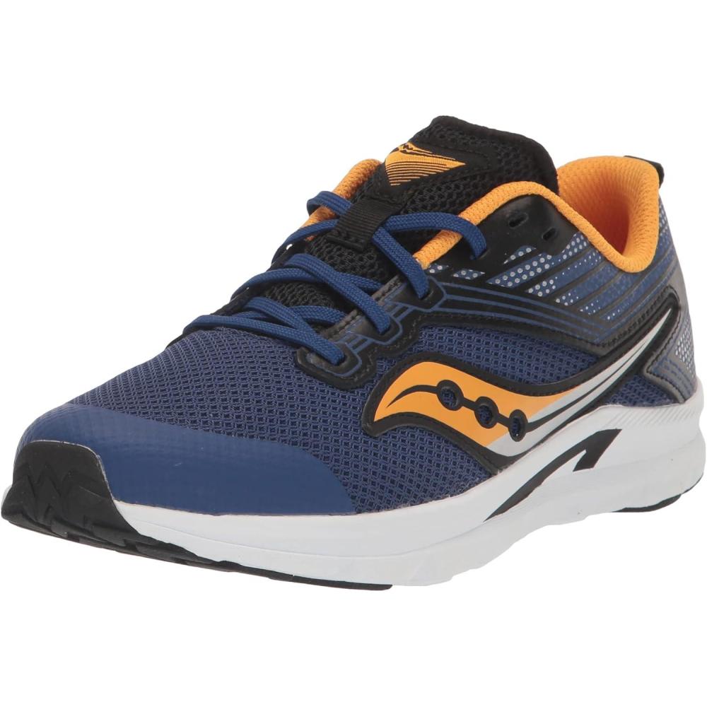 imageSaucony UnisexChild Axon Running ShoeNavyGold