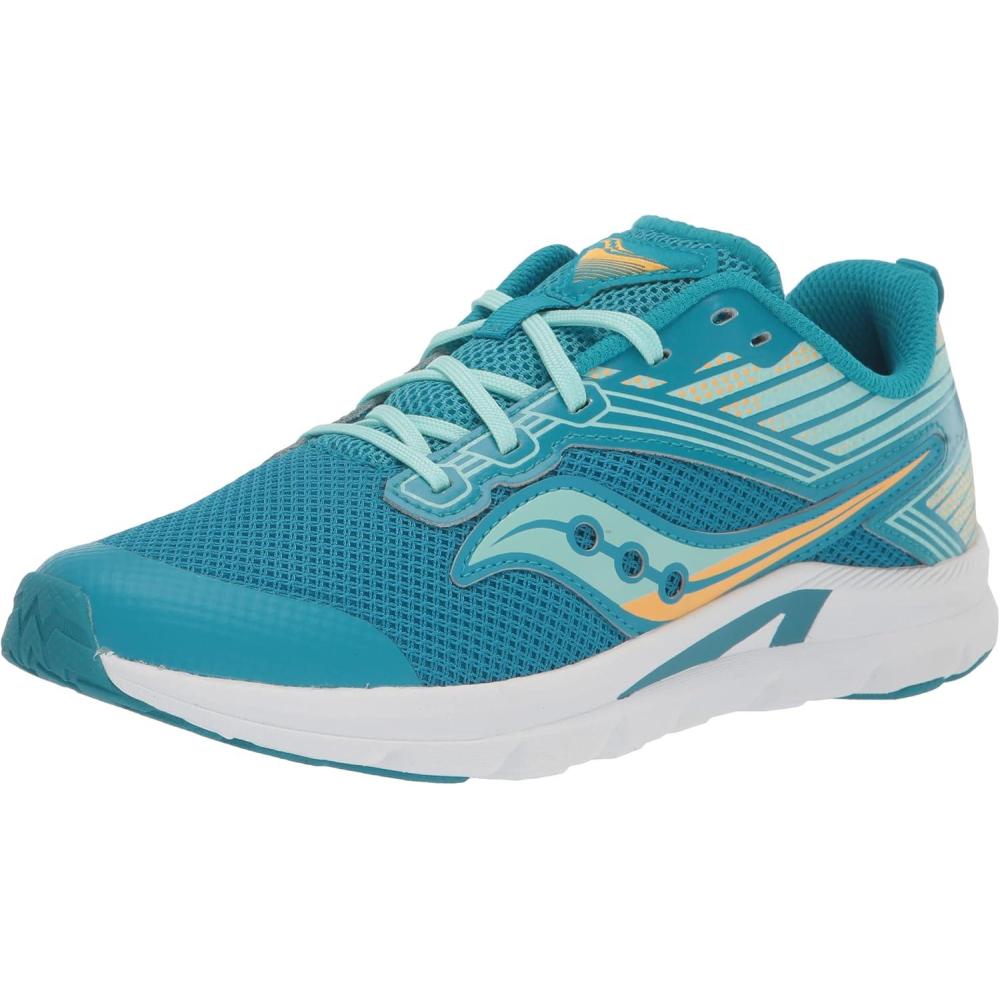 imageSaucony UnisexChild Axon Running ShoeTurqYellow
