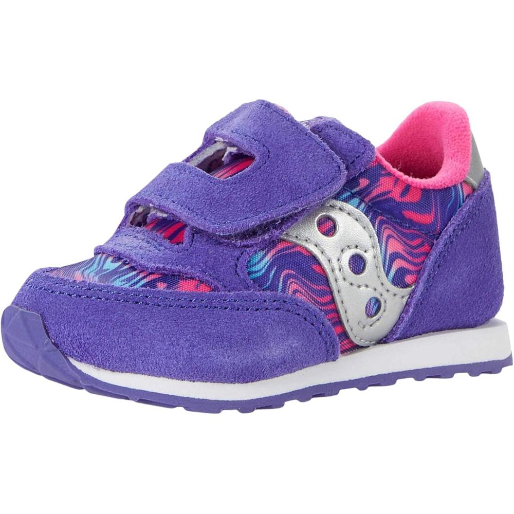 imageSaucony UnisexChild Baby Jazz Hook ampamp Loop Seasonal SneakerPurple Swirl