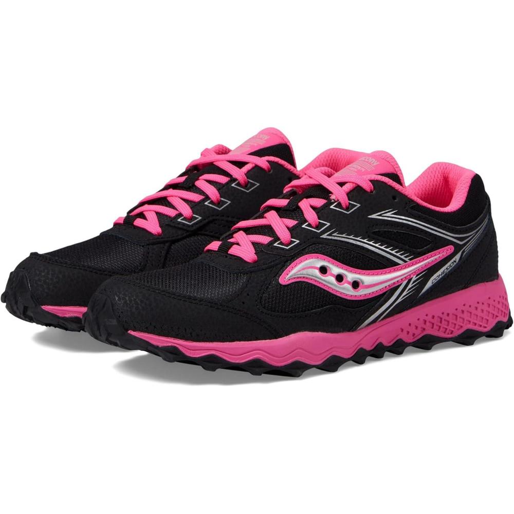 imageSaucony UnisexChild Cohesion Tr14 Lace to ToeBlackPink