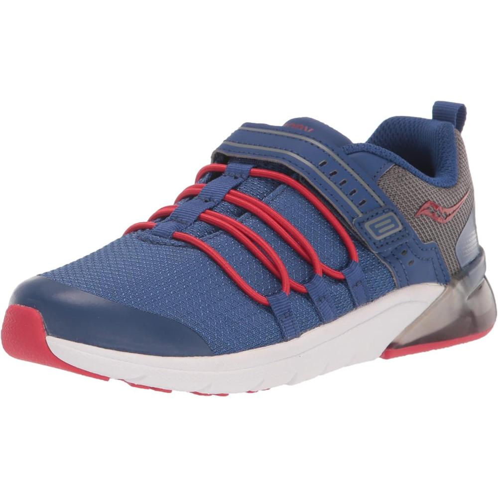 imageSaucony UnisexChild Flash Glow 20 SneakerNavyRedGreen