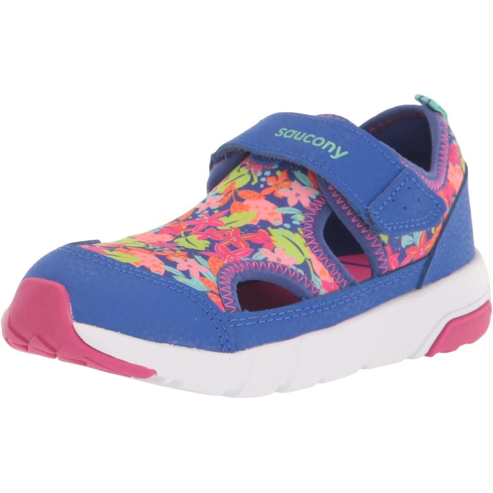 imageSaucony UnisexChild Quick Splash Jr SneakerBluePink