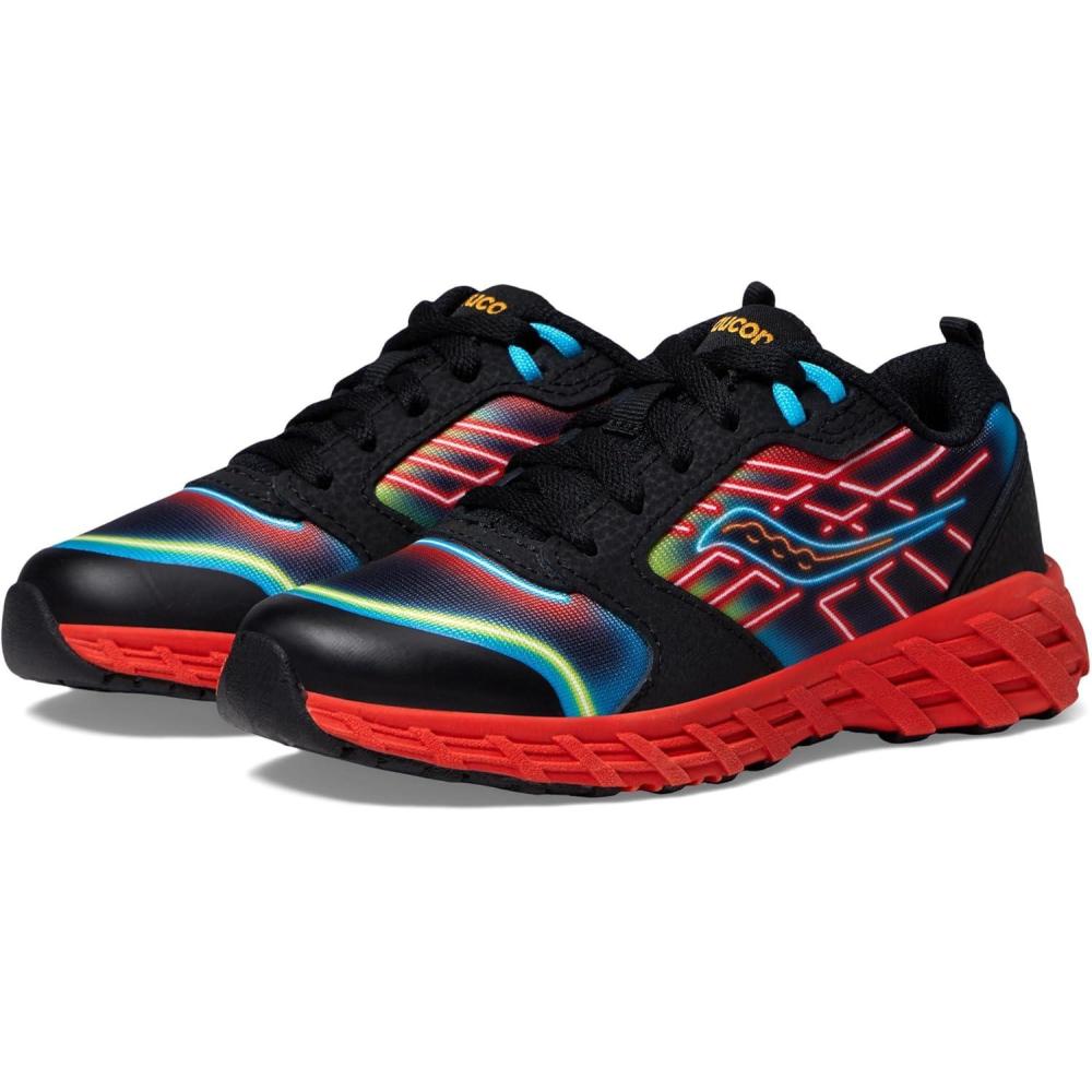 imageSaucony UnisexChild Wind 20NeonBlackRed