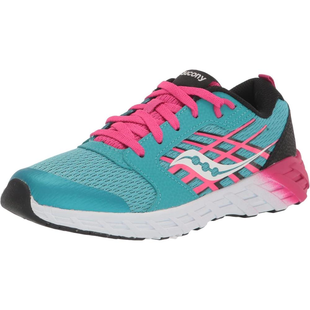 imageSaucony UnisexChild Wind 20TurqPinkBlack
