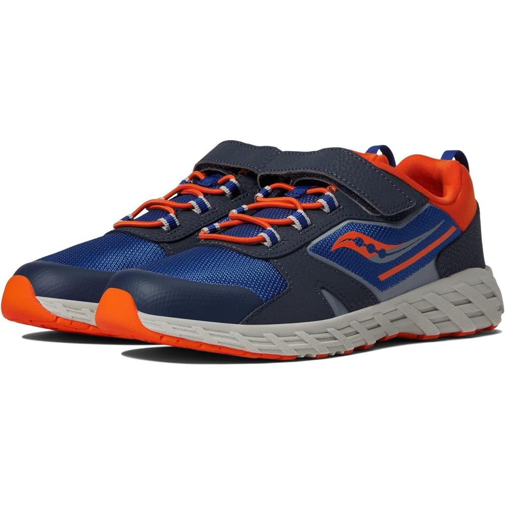 imageSaucony unisexchild Wind Shield aCRunning ShoeNavyGreyOrange