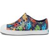 Native Shoes Kids Unisex Jefferson Sugarlite Print (Little Kid)(Regatta Blue/Shell White/Resting Laflame Critters)
