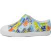 Native Shoes Kids Unisex Jefferson Sugarlite Print (Little Kid)(Shell White/Shell White/Snap Laflame Grid)