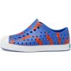 Native Shoes Kids Unisex Jefferson Sugarlite Print (Little Kid)(Uv Blue/Shell White/Laflame Lightning)