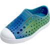 Native Shoes Unisex-Child Jefferson Print (Little Kid/Big Kid)(Aquarius Blue/Shell White/Hilly Uv Blur)