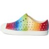 Native Shoes Unisex-Child Jefferson Print (Little Kid/Big Kid)(Bone White/Shell White/Rainbow Gradient)