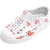 Native Shoes Unisex-Child Jefferson Print (Little Kid/Big Kid)(Shell White/Shell White/Heart Graffiti)