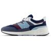 New Balance Unisex-Child 997r Sneaker(Dark Arctic Grey/Nb Navy/Mercury Red)