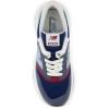New Balance Unisex-Child 997r Sneaker(Dark Arctic Grey/Nb Navy/Mercury Red)