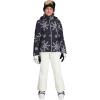 Obermeyer Rylee Print Jacket – Teen Girls(Black With White Skiflake)