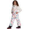 Obermeyer Snoverall Print Bib Pants – Kids Girls(White With Multi Color Skiflake)