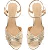 SCHUTZ Women’s Keefa Platform Dress Sandal(Platina Metallic Napa)