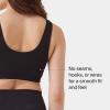 SPANX Breast of Both Worlds Reversible Comfort Bra – Wireless, Seamless Bra – Reversible Design – Wire-Free Comfort(Black/Barely)