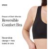 SPANX Breast of Both Worlds Reversible Comfort Bra – Wireless, Seamless Bra – Reversible Design – Wire-Free Comfort(Black/Barely)