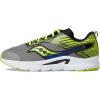 Saucony Unisex-Child Axon Running Shoe(Grey/Lime/Black)