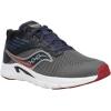 Saucony Unisex-Child Axon Running Shoe(Grey/Navy/Maroon)