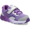 Saucony unisex-child Wind Shield a/CRunning Shoe(Silver/Purple)