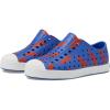 Native Shoes Kids Unisex Jefferson Sugarlite Print (Little Kid)(Uv Blue/Shell White/Laflame Lightning)