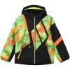 Obermeyer Boys Orb Ski Jacket, Insulated and Waterproof with Kids I-Grow System(Green & Orange Lime Slime)