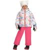 Obermeyer Girls’ Ashor Jacket (Toddler/Little Big Kid)(White With Multi Color Skiflake)