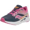 Saucony Unisex-Child Axon Running Shoe(Navy/Pink)