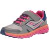 Saucony unisex-child Wind Shield a/CRunning Shoe(Grey/Pink/Navy)