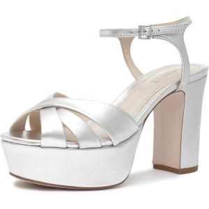 SCHUTZ Women’s Keefa Platform Dress Sandal(Prata)