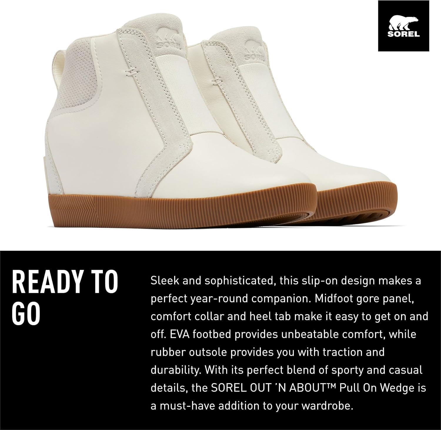 imageSOREL Womens Out N About Pull On Wedge BootSea Salt Gum 2