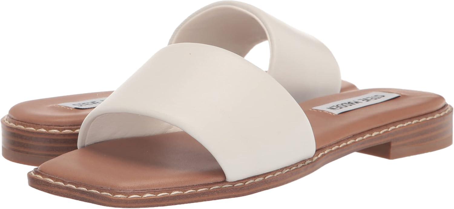 imageSteve Madden Womens Sandra SandalWhite Leather