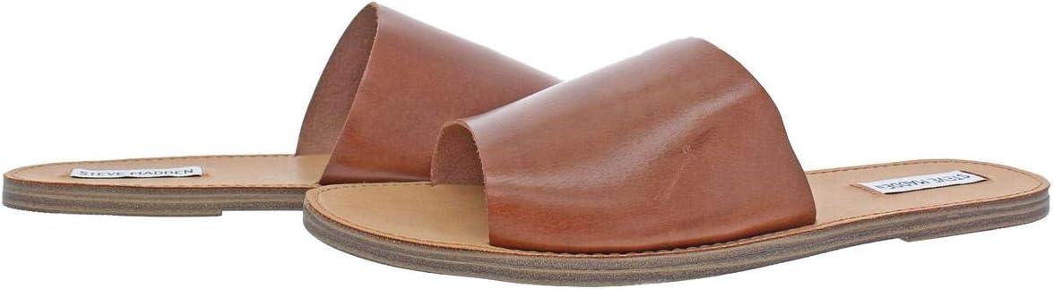 imageSteve Madden womens Gracel Flat SandalCognac Leather