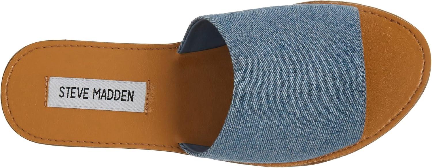 imageSteve Madden womens Gracel Flat SandalDenim