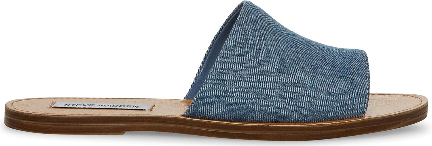 imageSteve Madden womens Gracel Flat SandalDenim