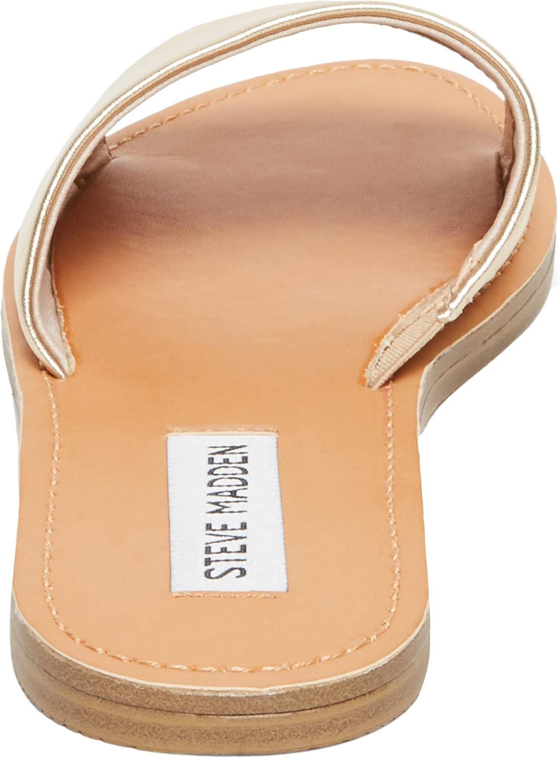imageSteve Madden womens Gracel Flat SandalGold Leather