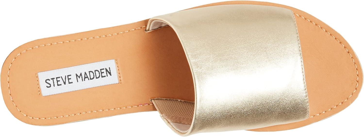 imageSteve Madden womens Gracel Flat SandalGold Leather