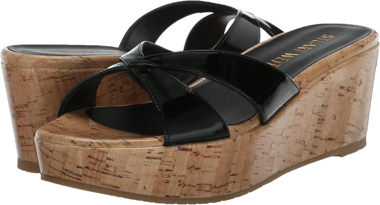 imageStuart Weitzman Womens Carmen Platform SlideBlack