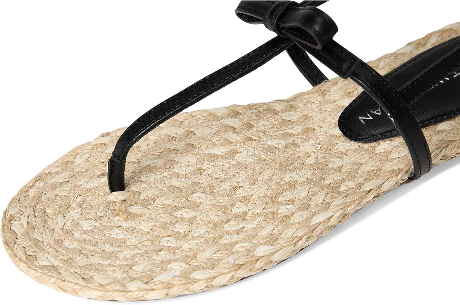 imageStuart Weitzman Womens Felicity Espadrille SandalsBlackNatural
